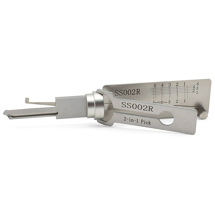 Lishi Style SS002R 2-in-1 S-Groove Lock Pick & Decoder Tool