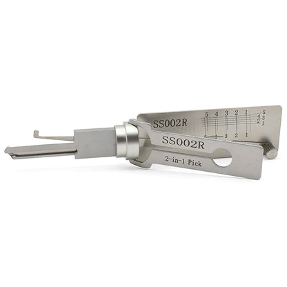 Lishi Style SS002R 2-in-1 S-Groove Lock Pick & Decoder Tool