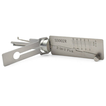 Lishi Style SS002R 2-in-1 S-Groove Lock Pick & Decoder Tool